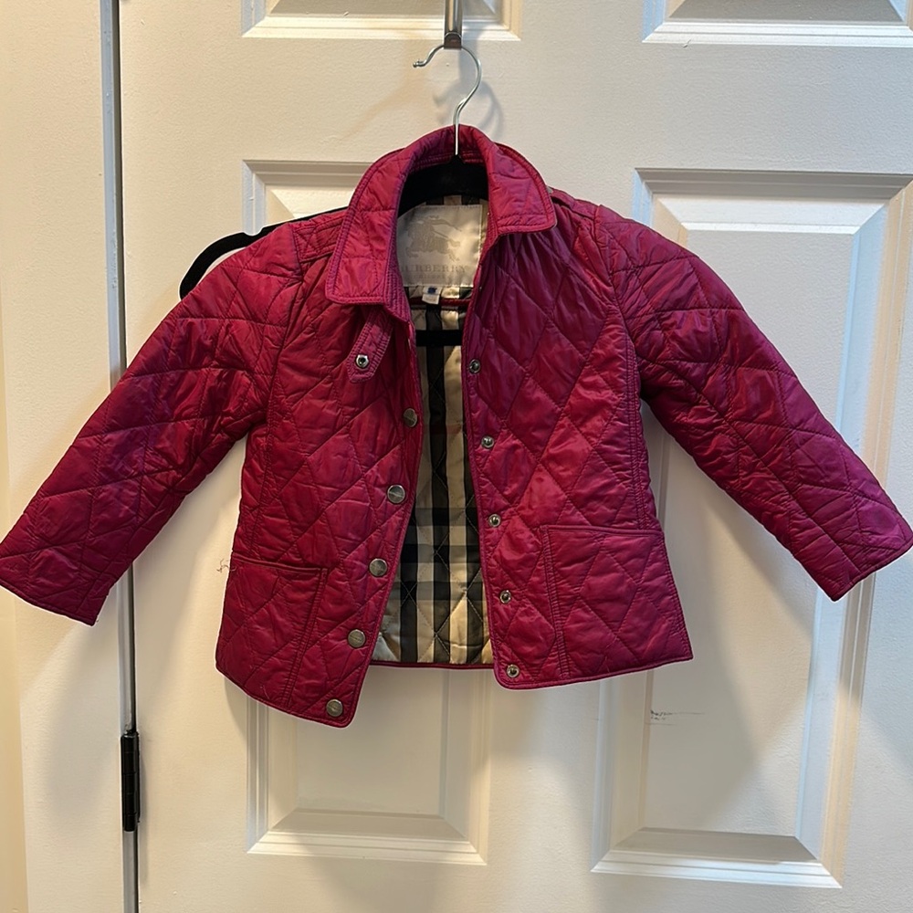 Kids Quilted Jacket - Burgundy